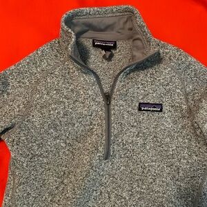Patagonia grey better sweater 1/4 zip